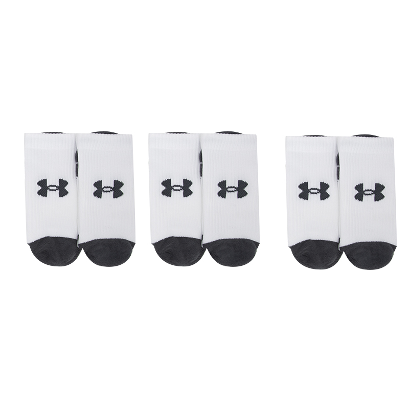 安德玛/UAUA Performance Cotton 3p Mid中中袜1379530-100